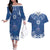 Wikin te Taetae ni Kiribati Couples Matching Off The Shoulder Long Sleeve Dress and Hawaiian Shirt Pacific Tapa Pattern