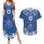 Wikin te Taetae ni Kiribati Couples Matching Summer Maxi Dress and Hawaiian Shirt Pacific Tapa Pattern