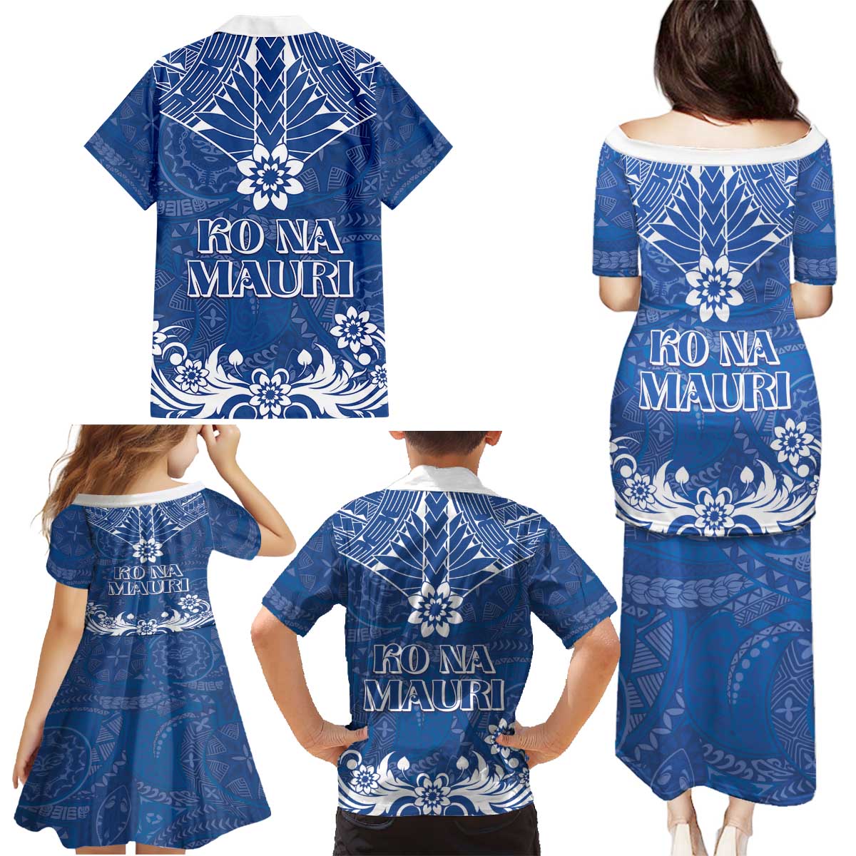Wikin te Taetae ni Kiribati Family Matching Puletasi and Hawaiian Shirt Pacific Tapa Pattern LT05 - Polynesian Pride