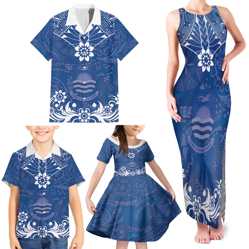 Wikin te Taetae ni Kiribati Family Matching Tank Maxi Dress and Hawaiian Shirt Pacific Tapa Pattern LT05 - Polynesian Pride