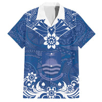 Wikin te Taetae ni Kiribati Hawaiian Shirt Pacific Tapa Pattern LT05 Blue - Polynesian Pride