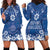 Wikin te Taetae ni Kiribati Hoodie Dress Pacific Tapa Pattern