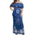 Wikin te Taetae ni Kiribati Off Shoulder Maxi Dress Pacific Tapa Pattern