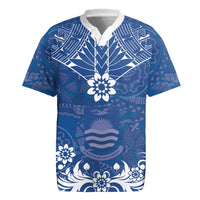 Wikin te Taetae ni Kiribati Rugby Jersey Pacific Tapa Pattern LT05 Blue - Polynesian Pride