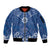 Wikin te Taetae ni Kiribati Sleeve Zip Bomber Jacket Pacific Tapa Pattern