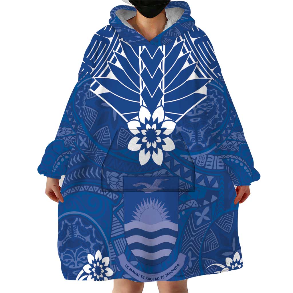 Wikin te Taetae ni Kiribati Wearable Blanket Hoodie Pacific Tapa Pattern LT05 - Polynesian Pride
