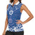 Wikin te Taetae ni Kiribati Women Sleeveless Polo Shirt Pacific Tapa Pattern