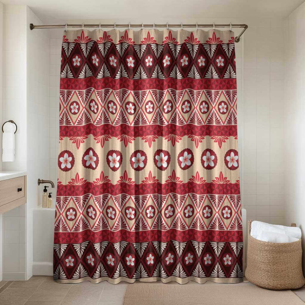 Tonga Language Week Bathroom Set Lea Faka-Tonga Everyday LT05 Shower Curtain Only Beige - Polynesian Pride