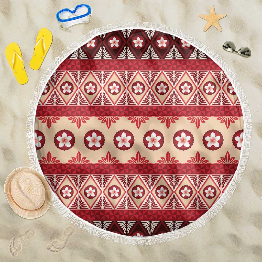 Tonga Language Week Beach Blanket Lea Faka-Tonga Everyday LT05 One Size 150cm Beige - Polynesian Pride