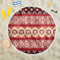 Tonga Language Week Beach Blanket Lea Faka-Tonga Everyday LT05 One Size 150cm Beige - Polynesian Pride