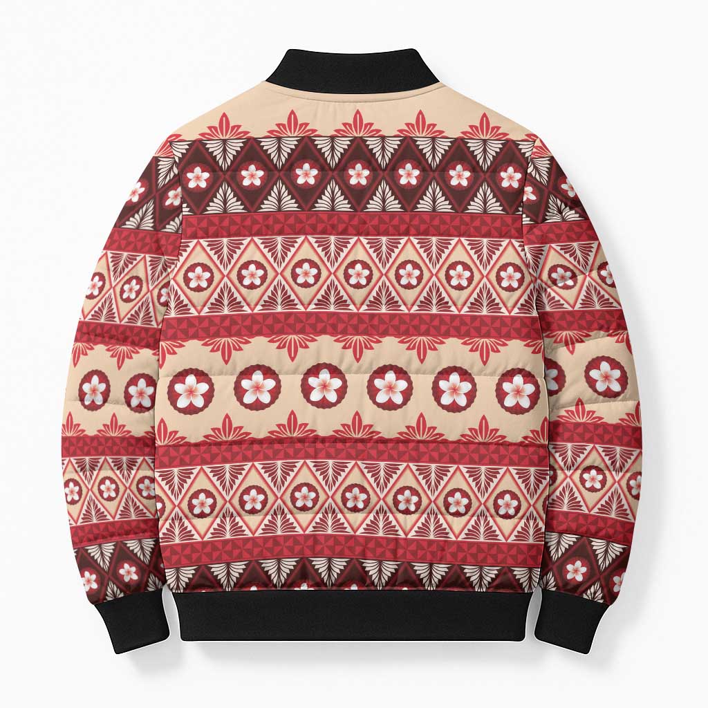Tonga Language Week Bomber Puffer Jacket Lea Faka-Tonga Everyday LT05 - Polynesian Pride