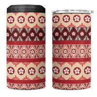 Tonga Language Week 4 in 1 Can Cooler Tumbler Lea Faka-Tonga Everyday LT05 One Size: 16 oz Beige - Polynesian Pride