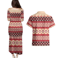 Tonga Language Week Couples Matching Puletasi and Hawaiian Shirt Lea Faka-Tonga Everyday LT05 - Polynesian Pride