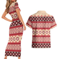 Tonga Language Week Couples Matching Short Sleeve Bodycon Dress and Hawaiian Shirt Lea Faka-Tonga Everyday LT05 - Polynesian Pride