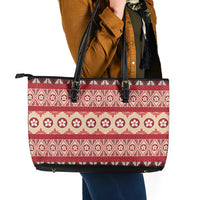 Tonga Language Week Leather Tote Bag Lea Faka-Tonga Everyday LT05 - Polynesian Pride