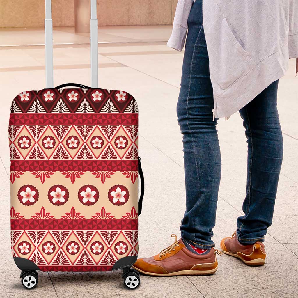 Tonga Language Week Luggage Cover Lea Faka-Tonga Everyday LT05 Beige - Polynesian Pride