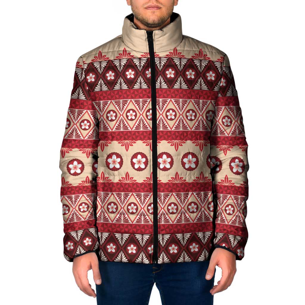 Tonga Language Week Padded Jacket Lea Faka-Tonga Everyday LT05 Men Beige - Polynesian Pride