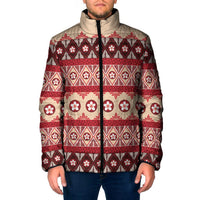 Tonga Language Week Padded Jacket Lea Faka-Tonga Everyday LT05 Men Beige - Polynesian Pride