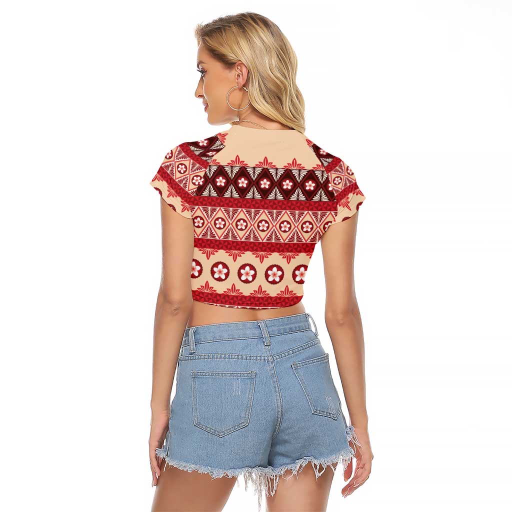 Tonga Language Week Raglan Cropped T Shirt Lea Faka-Tonga Everyday - Polynesian Pride