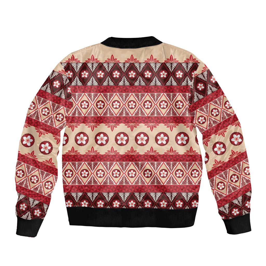 Tonga Language Week Sleeve Zip Bomber Jacket Lea Faka-Tonga Everyday LT05 - Polynesian Pride