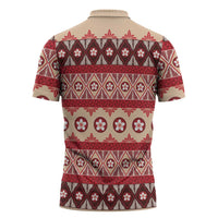 Tonga Language Week Zipper Polo Shirt Lea Faka-Tonga Everyday LT05 - Polynesian Pride