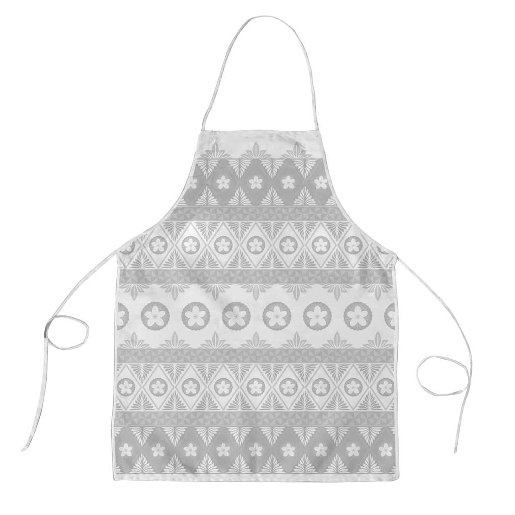 Tonga White Sunday Apron Tongan Ngatu Siale Pattern - Polynesian Pride