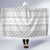 Tonga White Sunday Hooded Blanket Tongan Ngatu Siale Pattern - Polynesian Pride