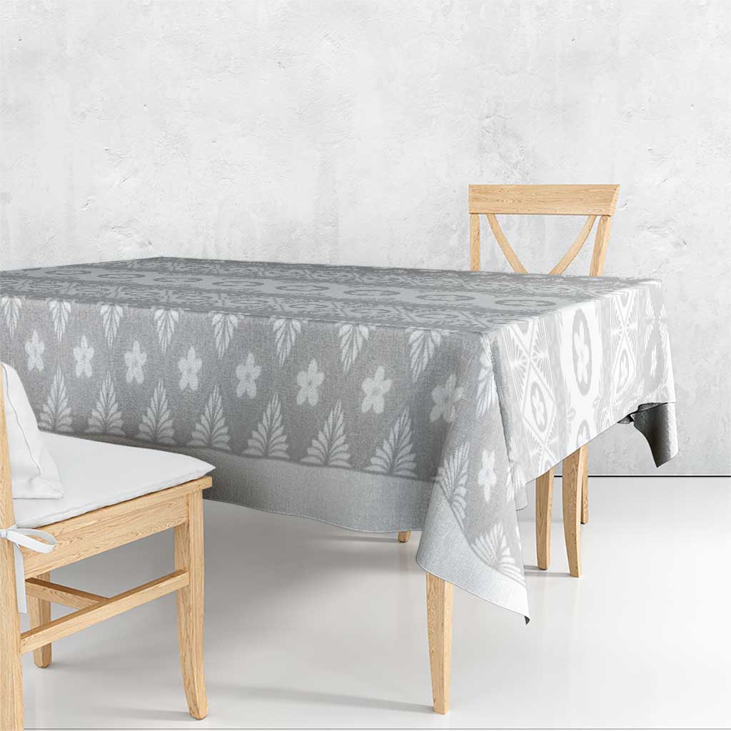 Tonga White Sunday Tablecloth Tongan Ngatu Siale Pattern - Polynesian Pride
