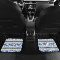 Samoa White Sunday Car Mats Samoan Tapa Blue Hibiscus LT05 Set 2pcs - Back Blue - Polynesian Pride