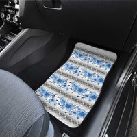Samoa White Sunday Car Mats Samoan Tapa Blue Hibiscus LT05 - Polynesian Pride