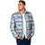Samoa White Sunday Padded Jacket Samoan Tapa Blue Hibiscus - Polynesian Pride