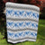 Samoa White Sunday Quilt Samoan Tapa Blue Hibiscus - Polynesian Pride