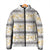 Samoa White Sunday Padded Jacket Samoan Tapa Yellow Hibiscus - Polynesian Pride