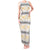 Samoa White Sunday Tank Maxi Dress Samoan Tapa Yellow Hibiscus - Polynesian Pride
