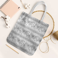 Samoa White Sunday Tote Bag Samoan Tapa White Hibiscus - Polynesian Pride