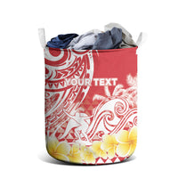 Personalised Tahiti Surfing Laundry Basket Polynesian Style