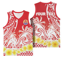 Personalised Tahiti Surfing Basketball Jersey Polynesian Style LT05 - Polynesian Pride