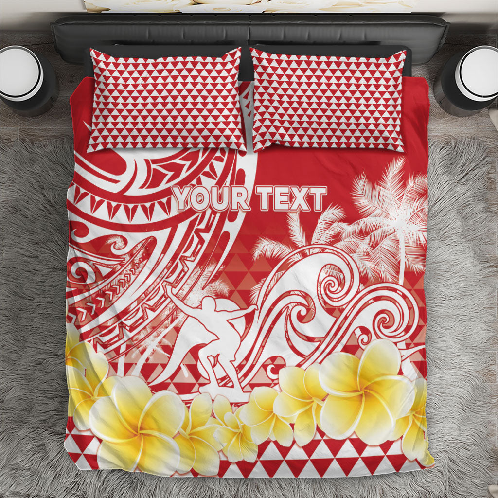 Personalised Tahiti Surfing Bedding Set Polynesian Style