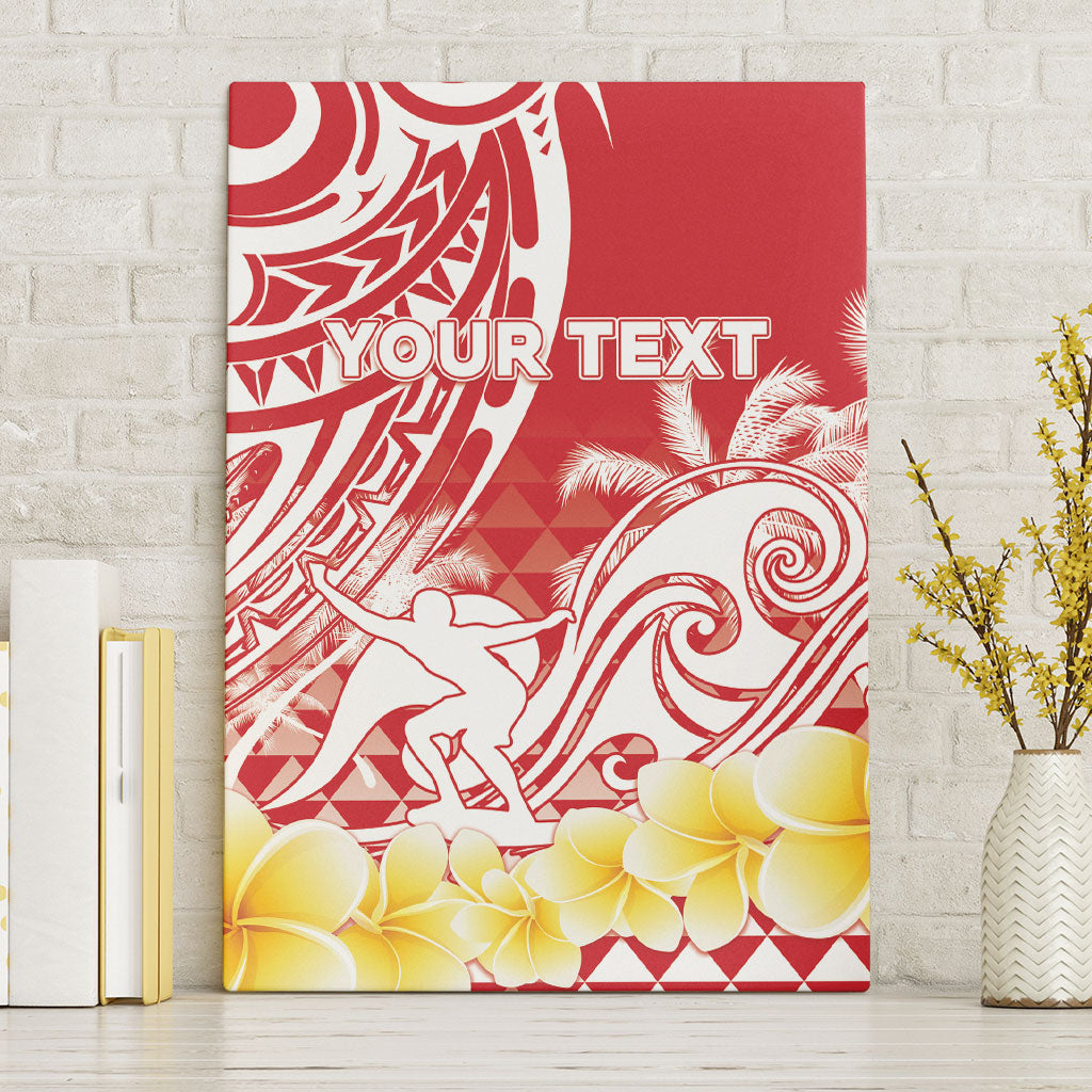 Personalised Tahiti Surfing Canvas Wall Art Polynesian Style