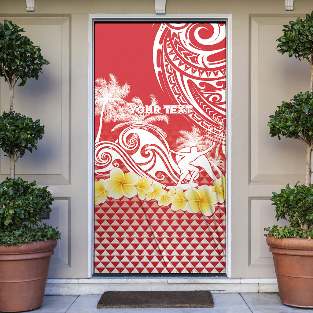 Personalised Tahiti Surfing Door Cover Polynesian Style