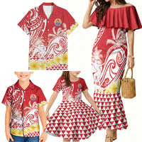 Personalised Tahiti Surfing Family Matching Mermaid Dress and Hawaiian Shirt Polynesian Style LT05 - Polynesian Pride
