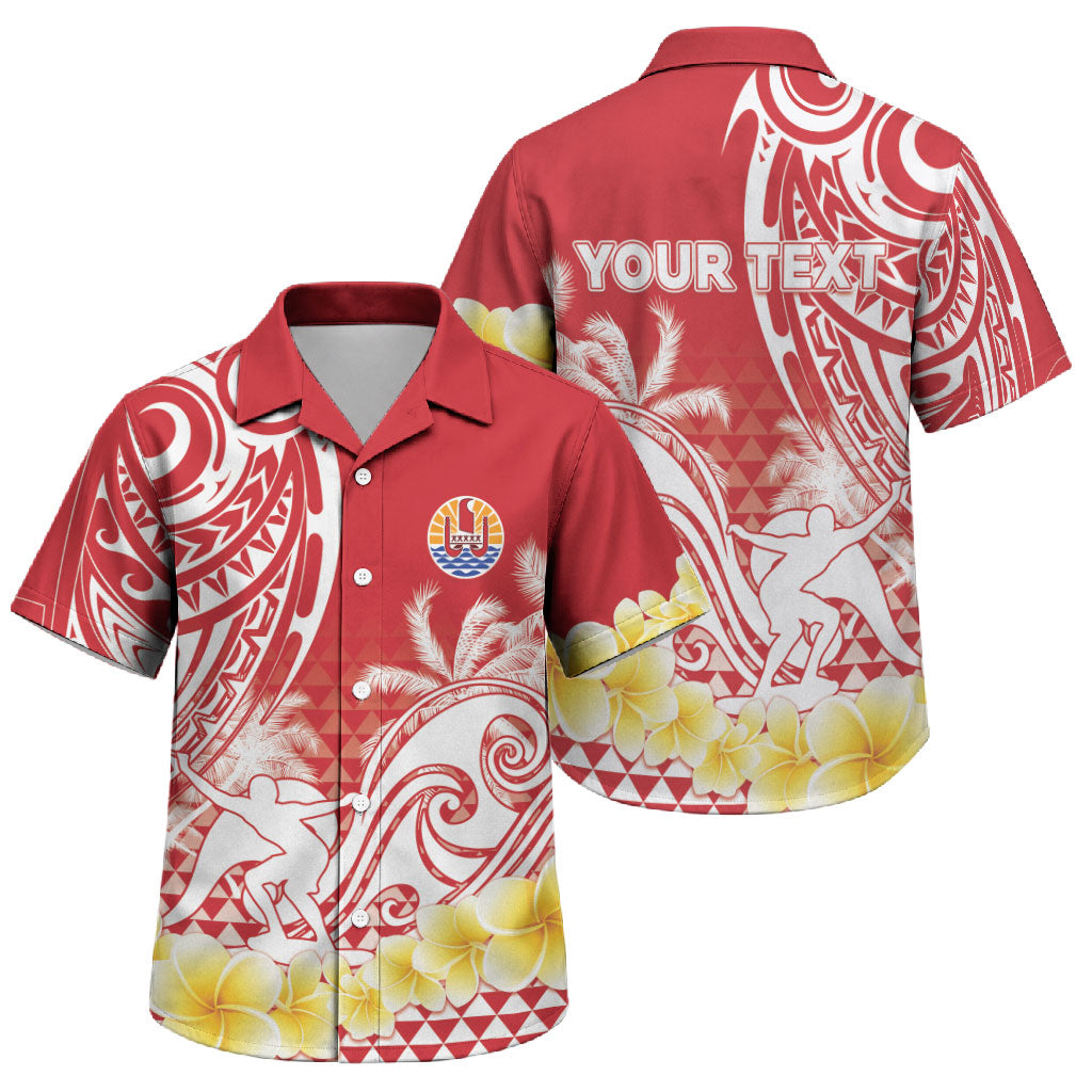 Personalised Tahiti Surfing Family Matching Puletasi and Hawaiian Shirt Polynesian Style LT05 Son's Shirt Red - Polynesian Pride
