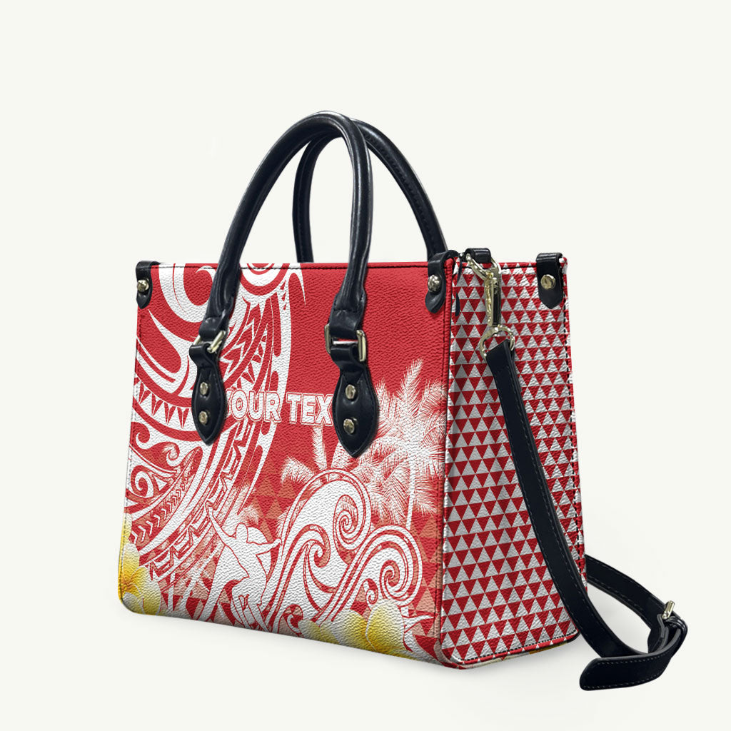 Personalised Tahiti Surfing Leather Bag Polynesian Style