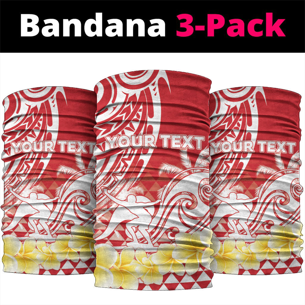 Personalised Tahiti Surfing Neck Gaiter Polynesian Style