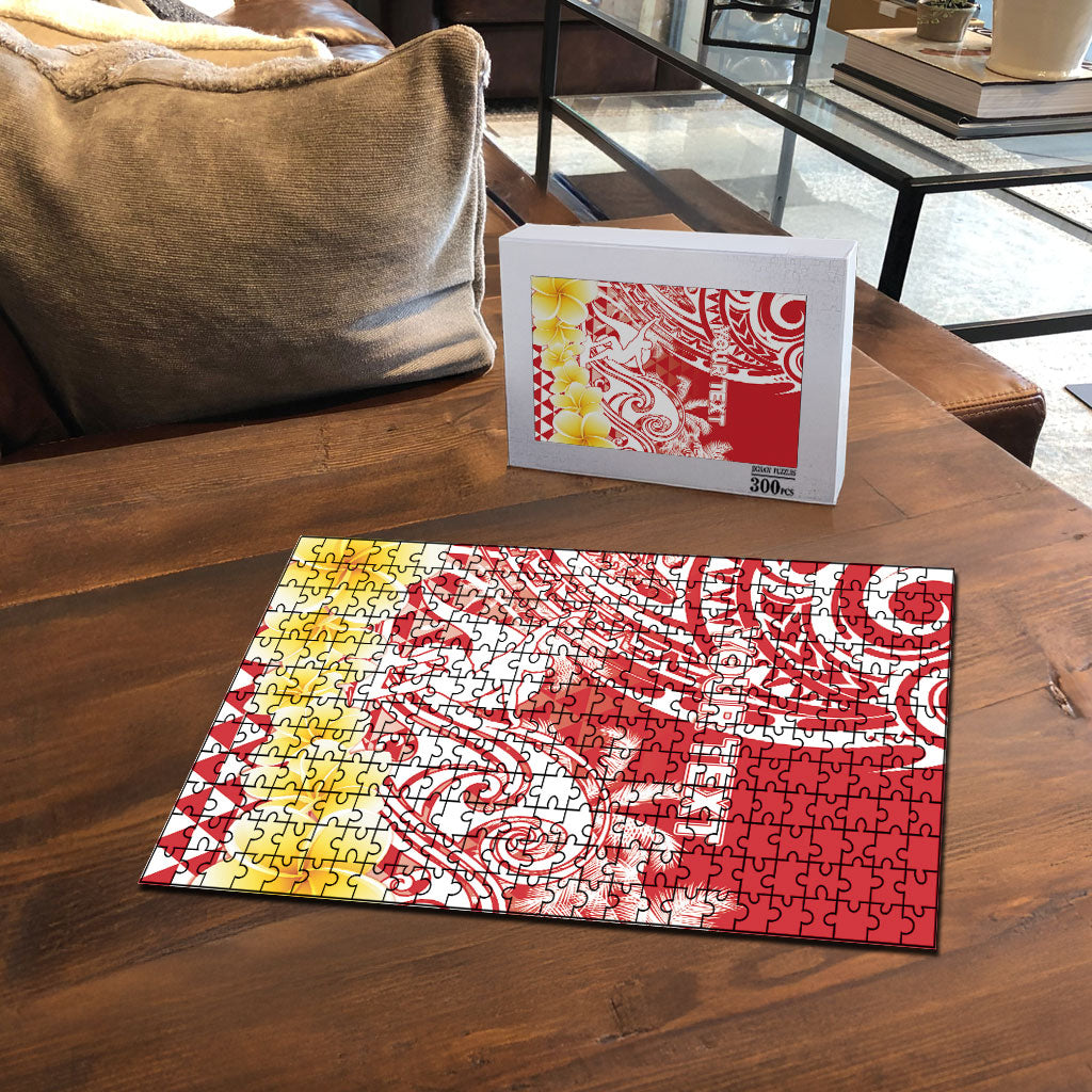 Personalised Tahiti Surfing Puzzle Polynesian Style