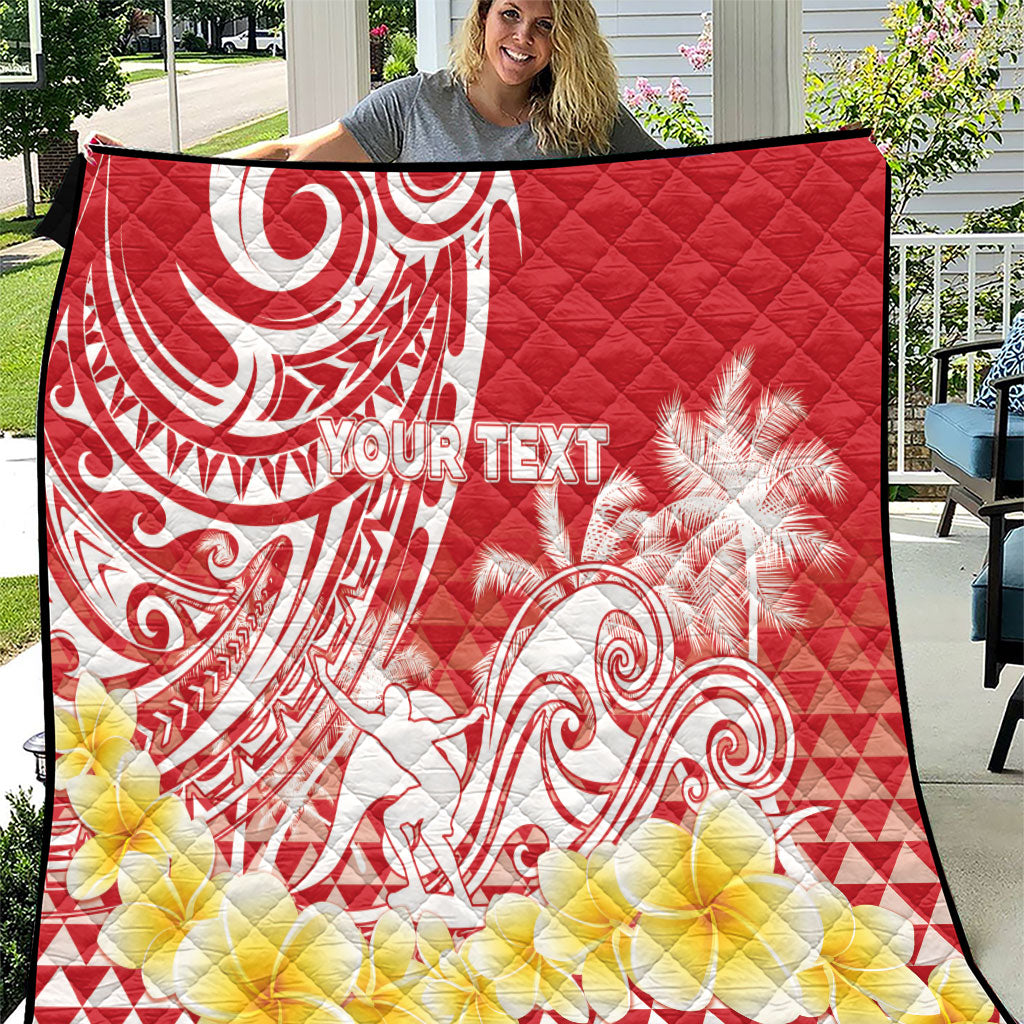 Personalised Tahiti Surfing Quilt Polynesian Style