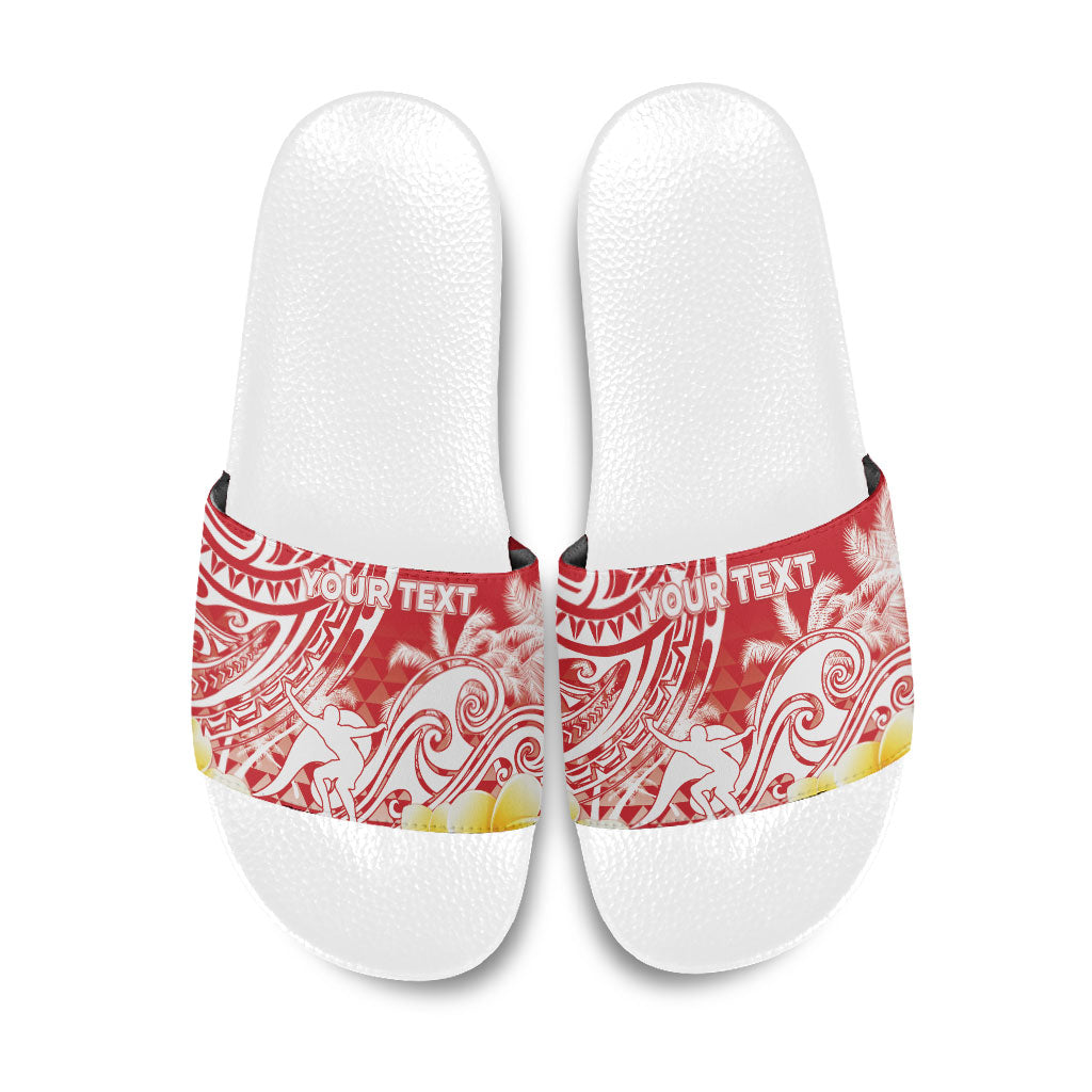 Personalised Tahiti Surfing Slide Sandals Polynesian Style