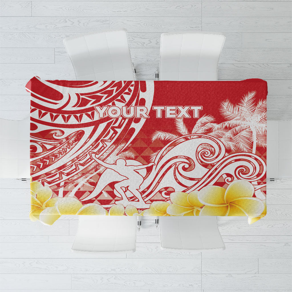 Personalised Tahiti Surfing Tablecloth Polynesian Style