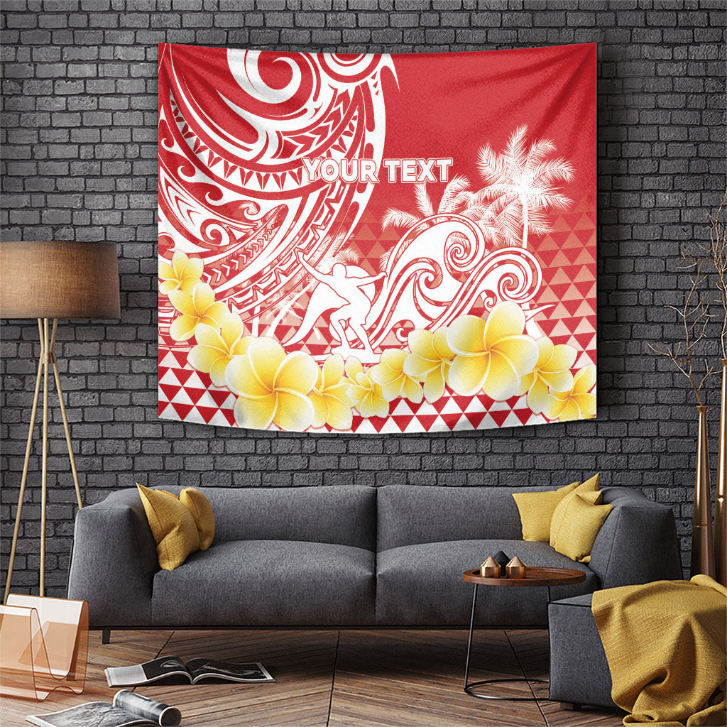 Personalised Tahiti Surfing Tapestry Polynesian Style