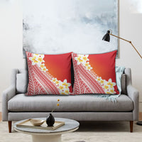 Tahiti Plumeria Tribal Pattern Pillow Cover Wave Style Red LT05 - Polynesian Pride